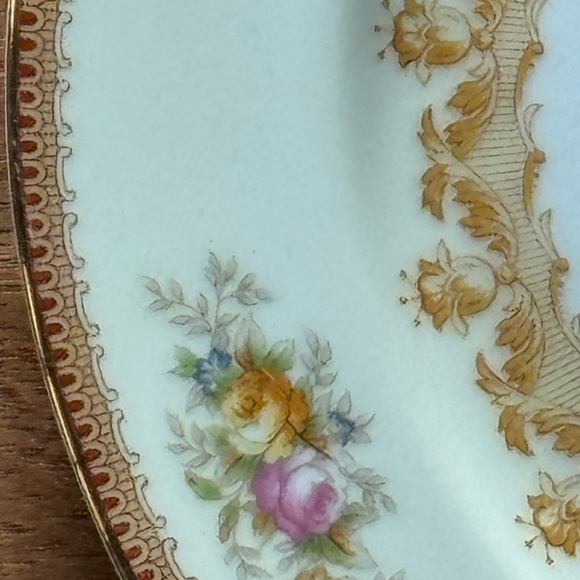 Meito China, Japan, Nassau Bread & Butter, Dessert Plates, Floral /Gold, set 6 - Picture 7 of 10